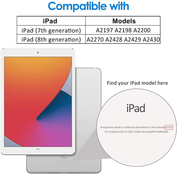 iPad Case Fit New Apple iPad 7th 8th Generation 10.2" 2019 / 2020