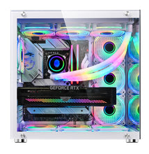 Load image into Gallery viewer, WJCOOLMAN Robin Gaming Computer case Support ATX. Tempered Glass Side Panel, ATX Tower, PC Case with 6 x Preinstalled ARGB Fans
