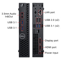 Load image into Gallery viewer, Refurbished (Excellent) - Dell Optiplex 3070 Micro Desktop | intel Core i5 - 9500T - 16GB DDR4 RAM- 256G - 1TB SSD | 6 cores @ 3.7 GHz Windows 11 Pro
