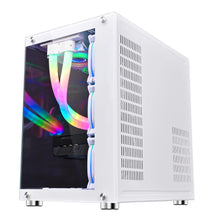 Load image into Gallery viewer, WJCOOLMAN Robin Gaming Computer case Support ATX. Tempered Glass Side Panel, ATX Tower, PC Case with 6 x Preinstalled ARGB Fans
