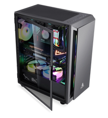 Segotep Gank 5 Gaming Computer case Support ATX, Micro-ATX, Mini-ITX Mid Case.Tempered Glass Side Panel, ATX Mid Tower, PC Case Black - Uniway Computer Alberta