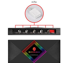 Load image into Gallery viewer, Set of 4 x WJ 120MM Cooling Fan Addressable 5V 3Pin ARGB &amp; PWN 4 Pin with Series Connection（ Male and Female Header）Better Cable Management No more Spliter Need - Uniway Computer Alberta
