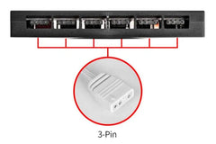 Set of 4 x WJ 120MM Cooling Fan Addressable 5V 3Pin ARGB & PWN 4 Pin with Series Connection（ Male and Female Header）Better Cable Management No more Spliter Need - Uniway Computer Alberta