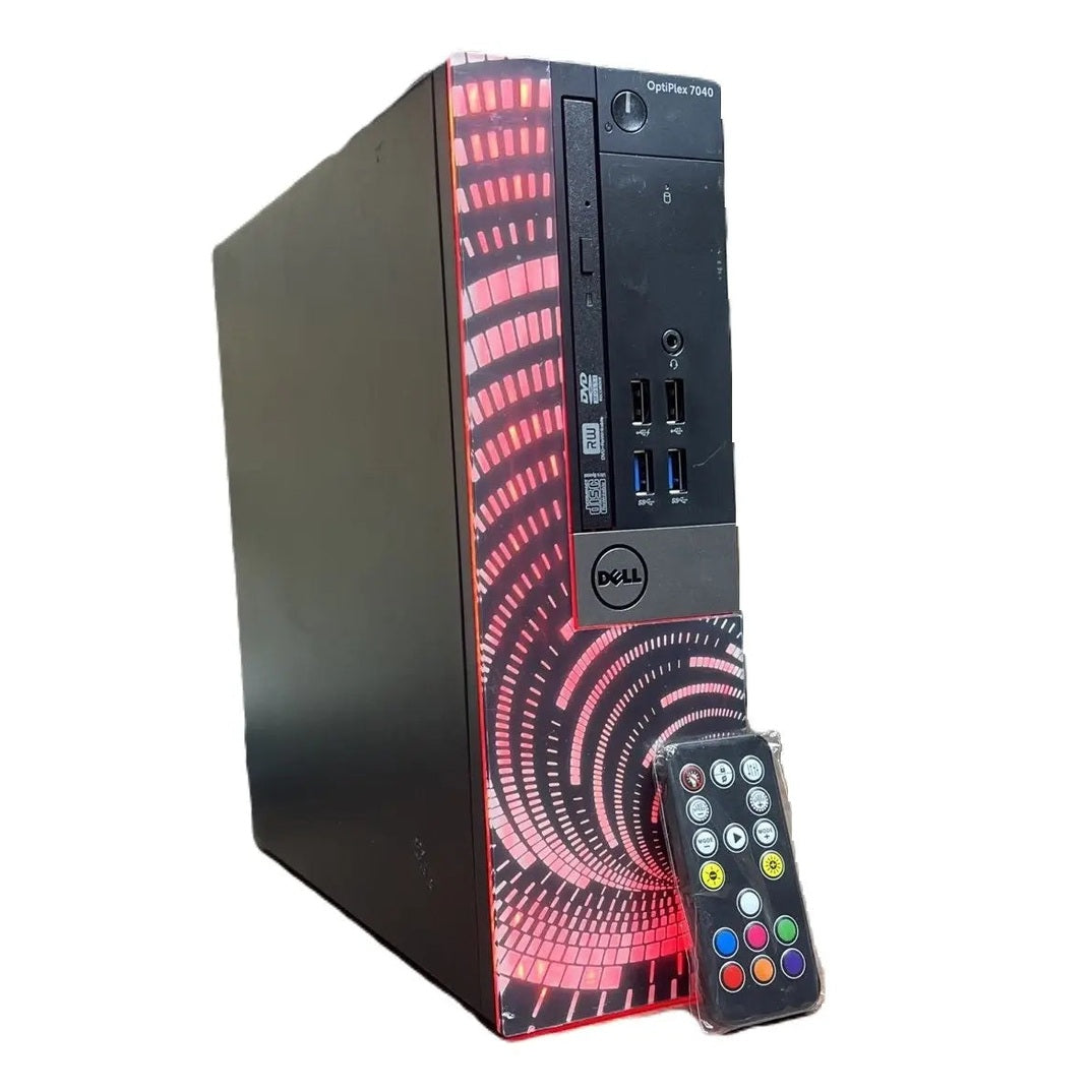 Refurbished (Good) Tower Customized RGB Lights Computer Intel Core i5 6500 8GB RAM 180GB SSD Win 10 Pro Uniway Computer Alberta