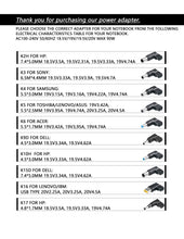 Load image into Gallery viewer, Universal 90W Laptop Charger AC Adapter 10 Tips for HP DELL LENOVO SAMSUNG ASUS MSI ACER SONY LG TOSHIBA worldwide use power supply
